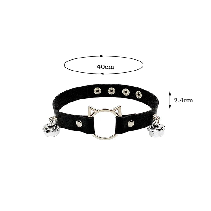 Cat Ears Tail Choker Necklace 3pc Set