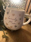 Ceramic Heart Lovely Mum Mug