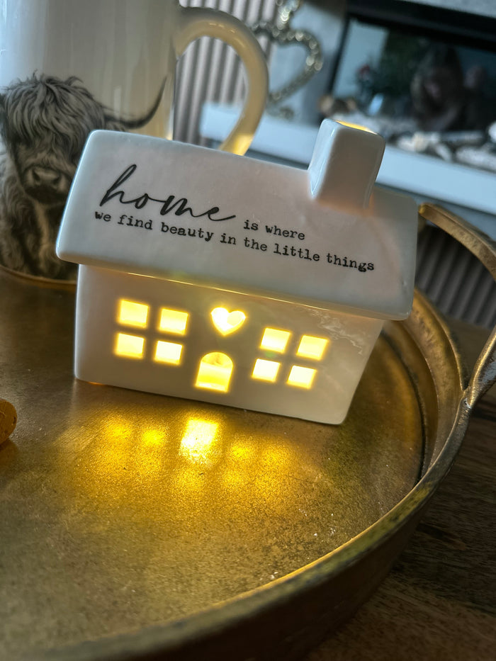 Ceramic Led Heart House ~ Home is where we find beauty