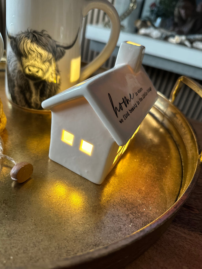 Ceramic Led Heart House ~ Home is where we find beauty