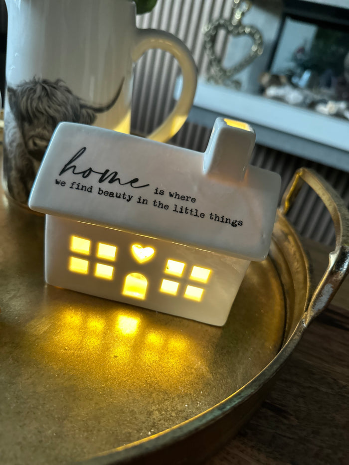 Ceramic Led Heart House ~ Home is where we find beauty