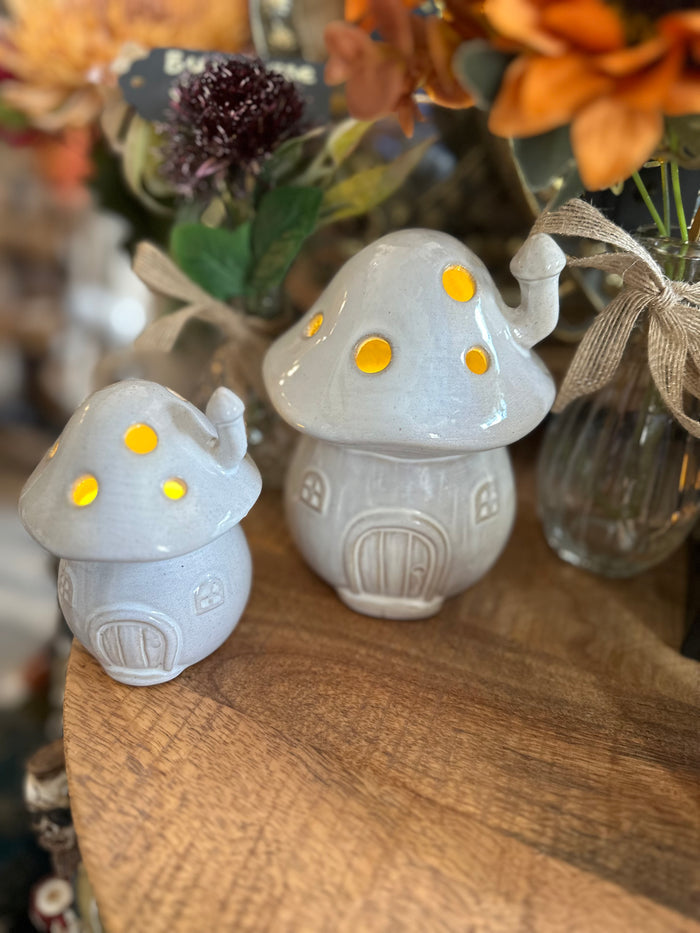 Ceramic Mushrooms Two Sizes