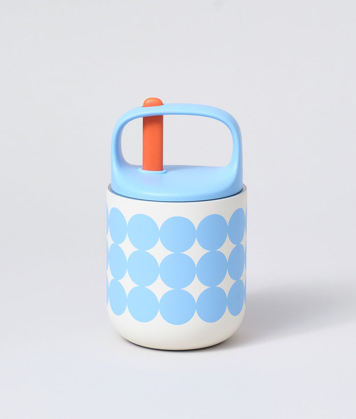 Chako Lab Bao Bao Insulated Cup White/Blue Spot