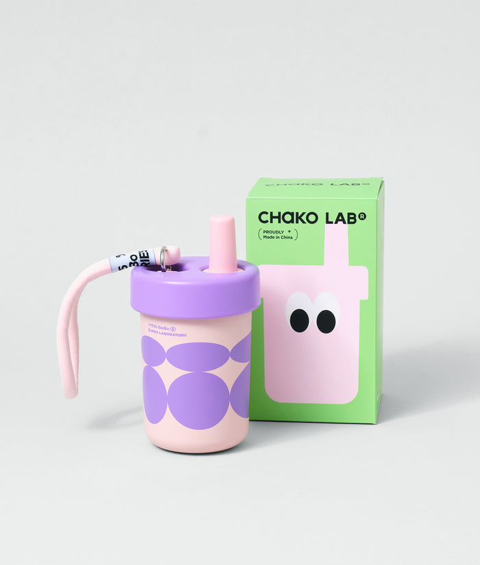 Chako Lab BoBo Insulated Cup Pink/Purple Dot