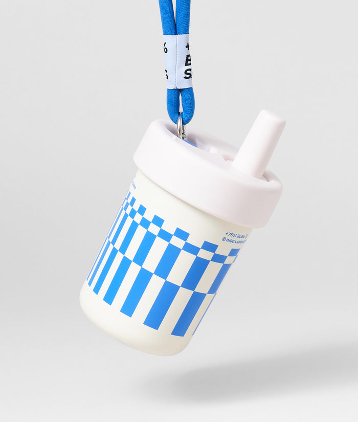Chako Lab BoBo Insulated Cup White/Blue Check