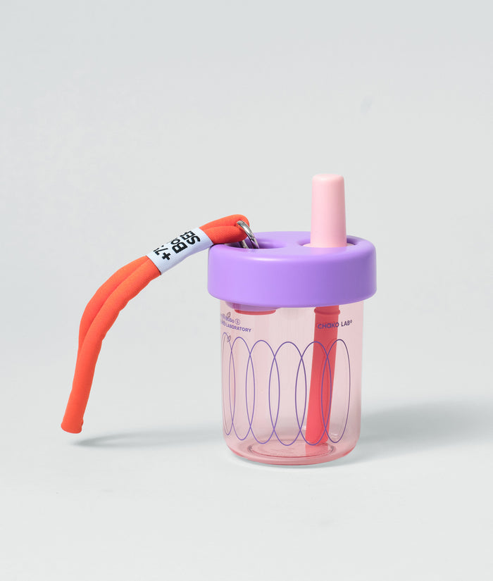 Chako Lab BoBo Plastic Cup Pink/Purple Circles