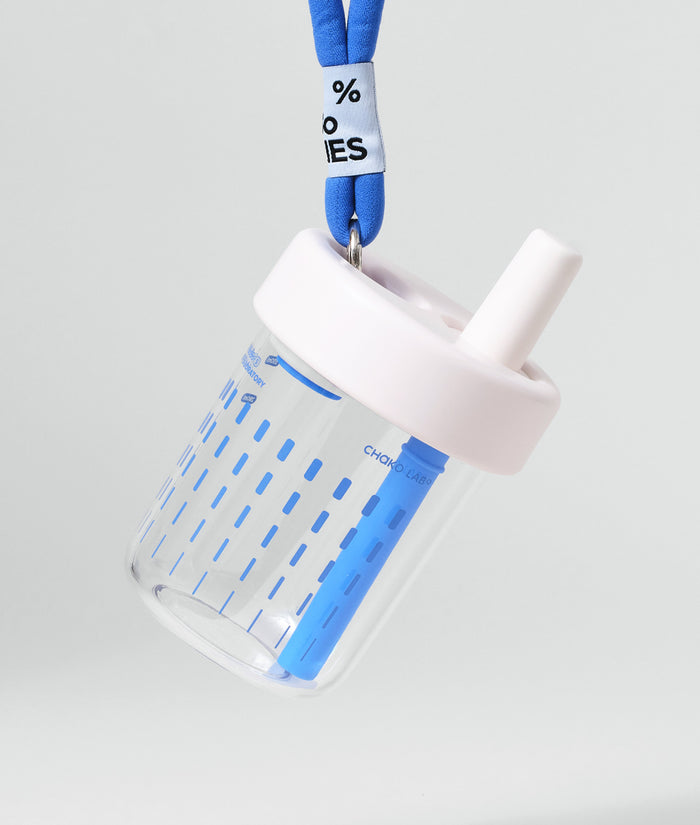 Chako Lab BoBo Plastic Cup White/Blue Dash