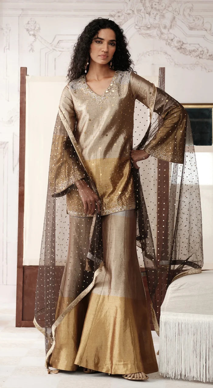 Champagne Sharara Set