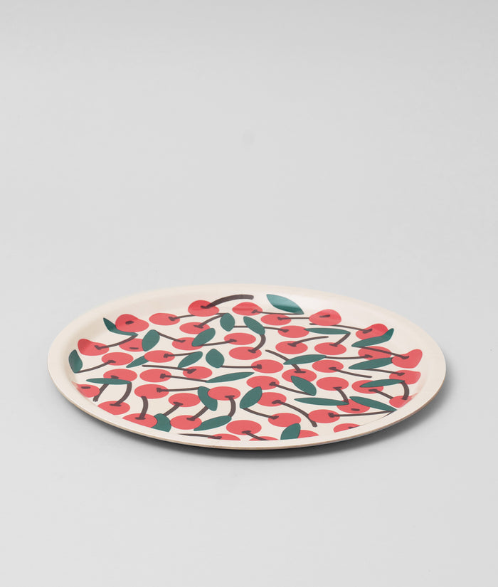Cherries Small Round Serving Tray