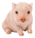 Chubby Piglet Sitting-Pink Statue HI-LINE GIFT LTD.