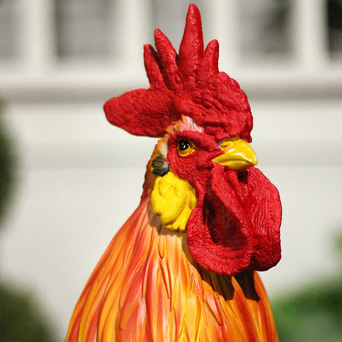 Coloured Rooster Statue Hi-Line Gift Ltd.