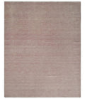 Contemporary Custom Made Modern Solid Peach Hand knotted Wool Area Rug - The Rug Decor
