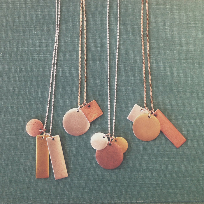 Custom Hand Stamped Name or Initial Square Charm