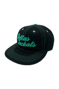 dallas jackals black hat with neon green stitching