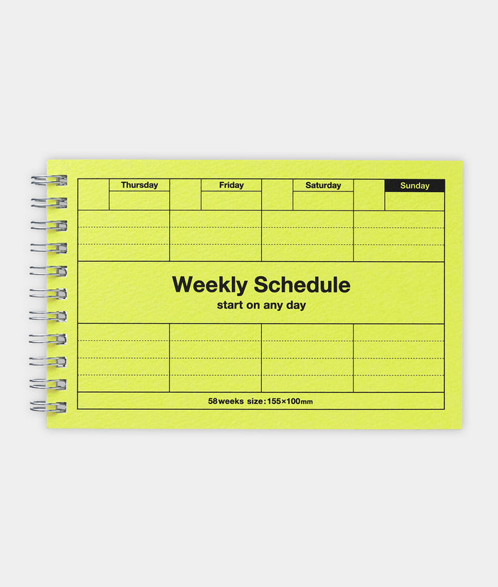 Dayfree Weekly Planner Neon Yellow