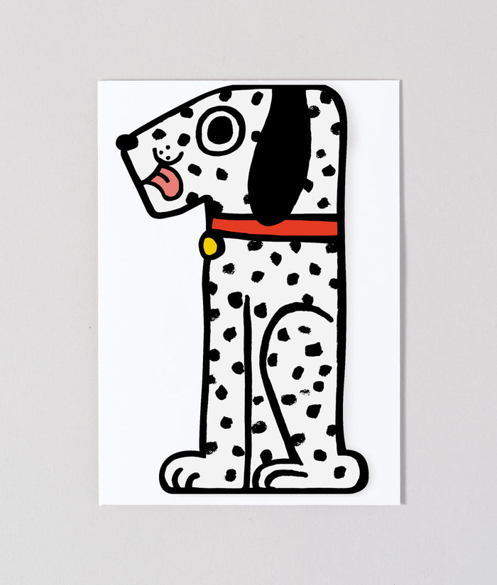 Dog 1st Birthday Kids Age Card