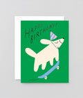 Dog & Skateboard Kids Birthday Card