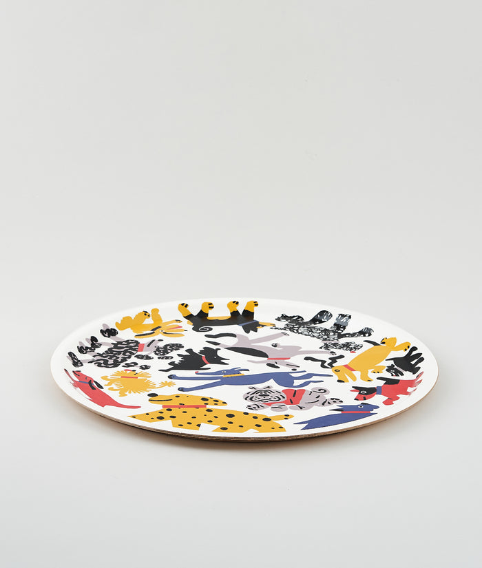 Dogs Round Serving Tray