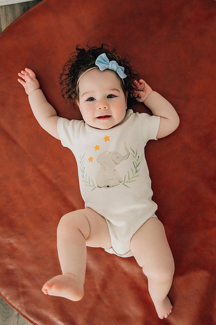 Elephant Organic Baby Onesie