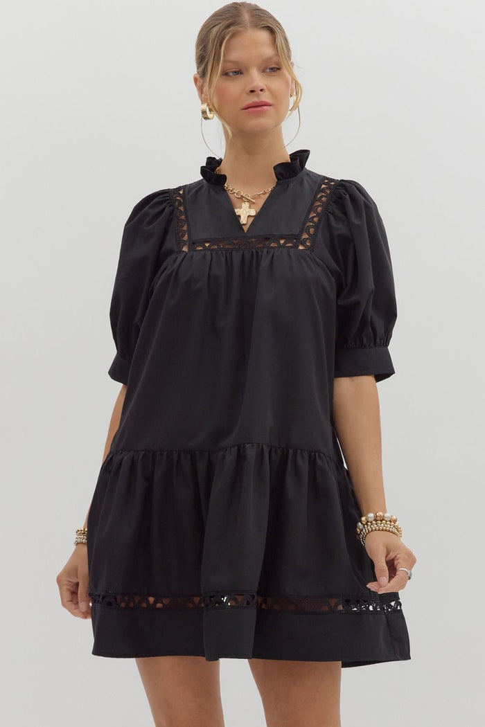 Entro | Scalloped Pullover Mini Dress