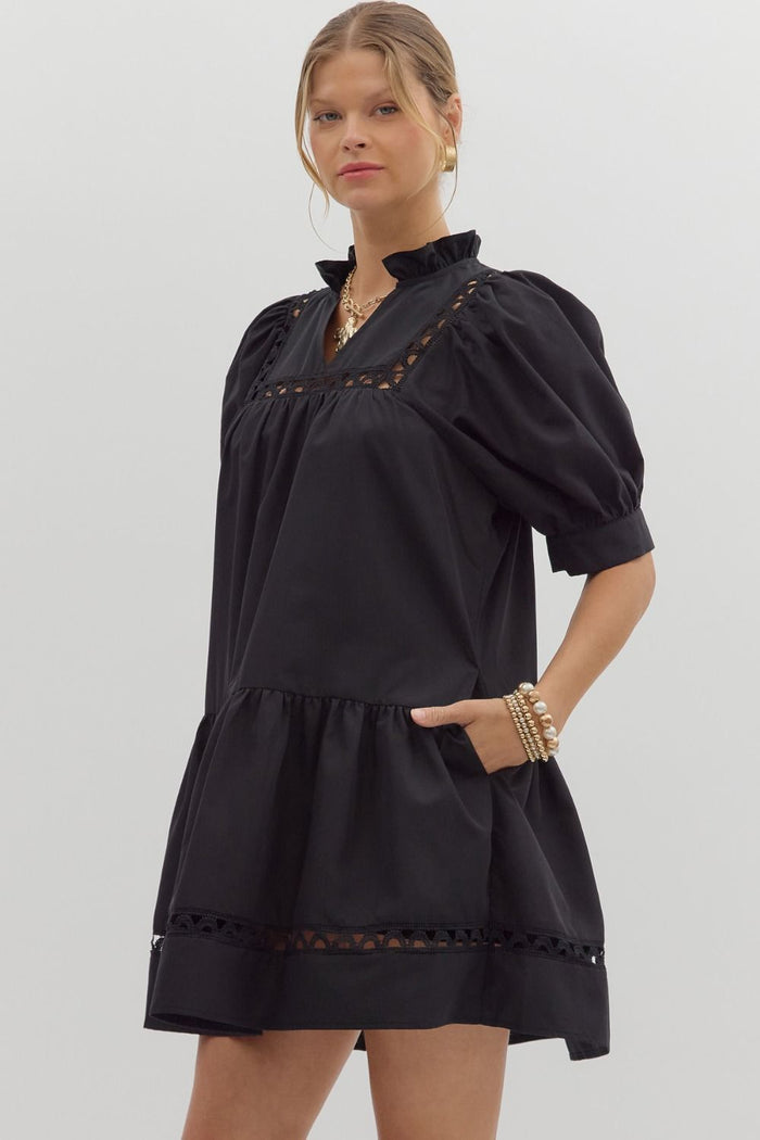 Entro | Scalloped Pullover Mini Dress