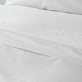 St Genève Eterna in Diamonte - flat sheet 4" cuff w/ Capri 100 White solid