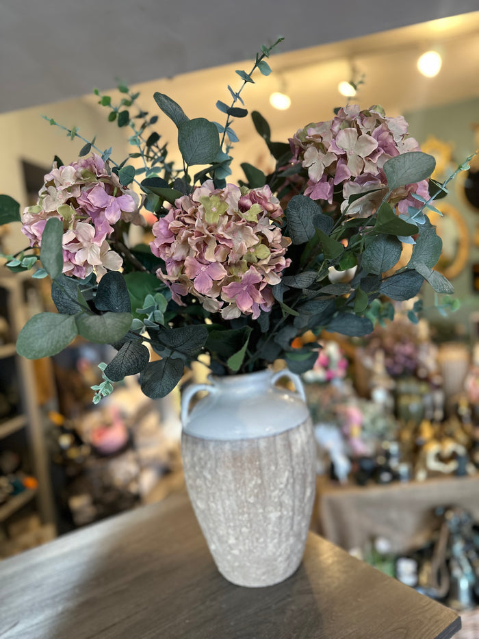 Faux Flower Hydrangea Peach Blush