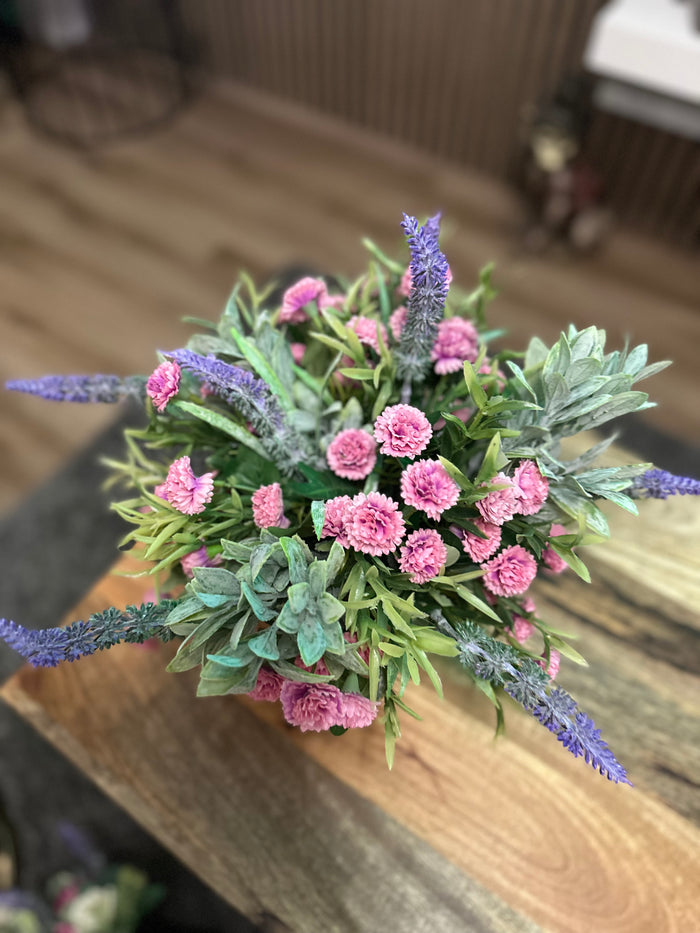 Faux Flower Memorial Pot