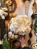 Faux Hydrangea Ivory Single Stem