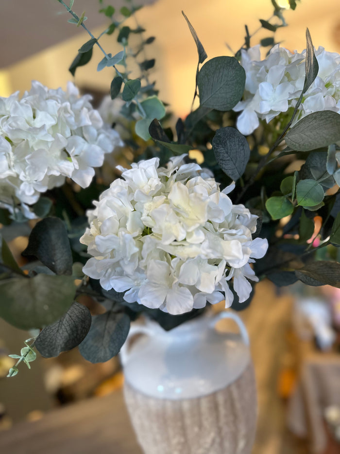 Faux Hydrangea Ivory Single Stem