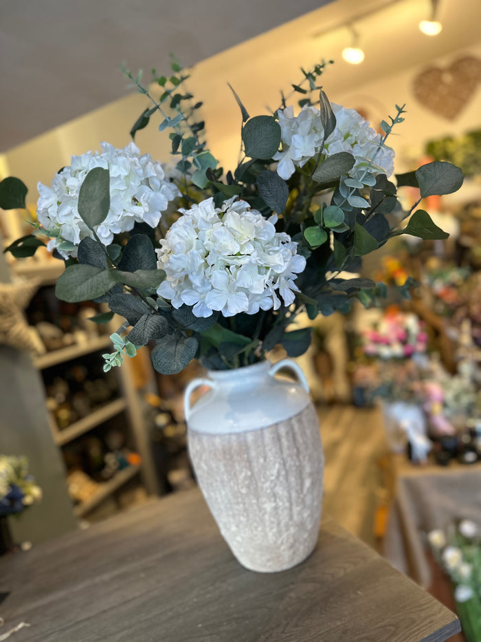 Faux Hydrangea Ivory Single Stem