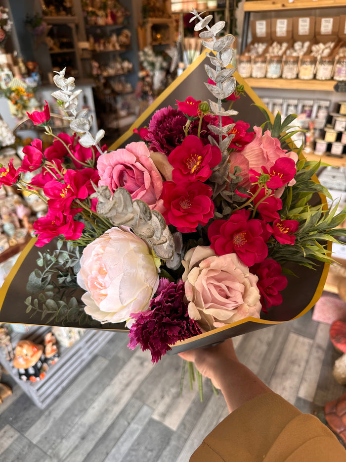 Faux Pinks Flower Arrangement