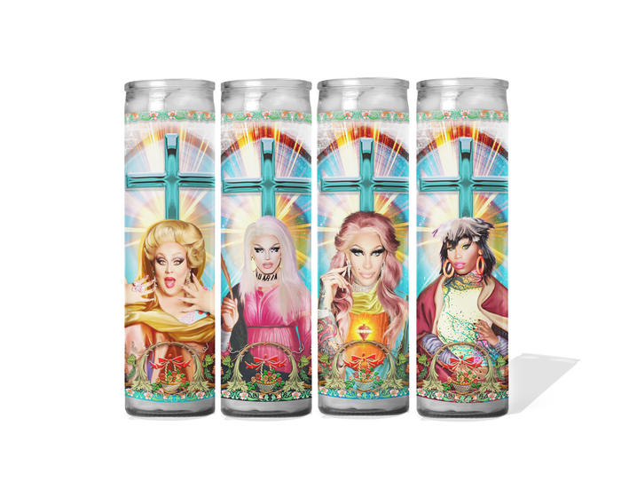 Final Four Celebrity Drag Queen Prayer Candle Set - RuPaul's Drag Race