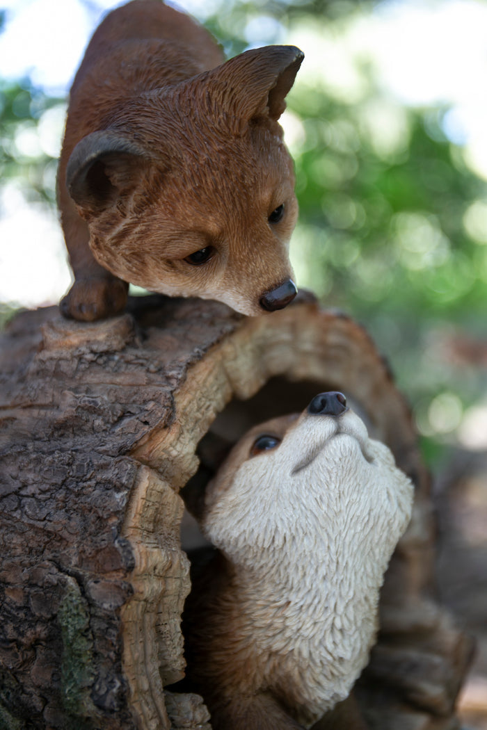 Fox Pups Playing HI-LINE GIFT LTD.