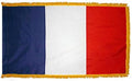 France Flag with Gold Fringe for Sale