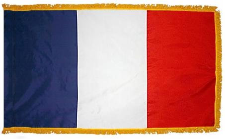 France Flag with Gold Fringe for Sale