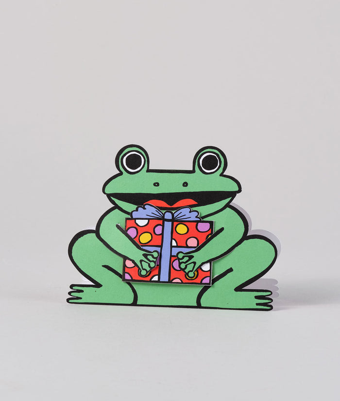 Frog With Mini Card Kids Birthday Card