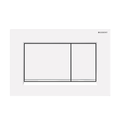 Geberit Sigma 30 Button - Square Gloss White with Matte White Trim - Acqua Bathrooms
