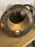Gold Metal Round Candle Holder