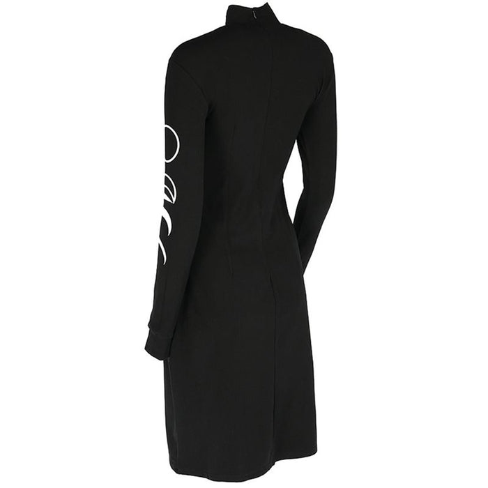 Gothic Turtle Neck Moon Phases Dress