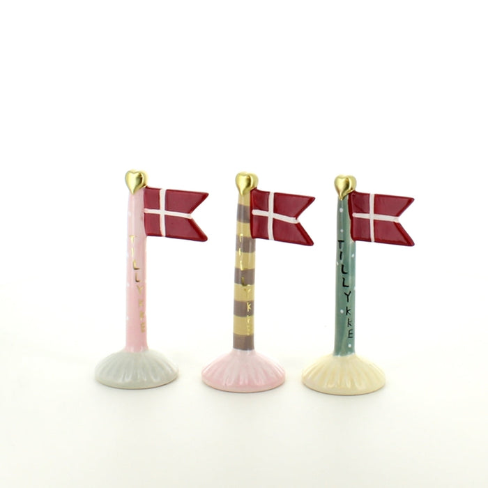 Flagga med texten Grattis, 14 cm, från Speedtsberg