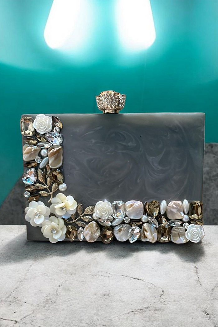 Grey Aura Resin Clutch