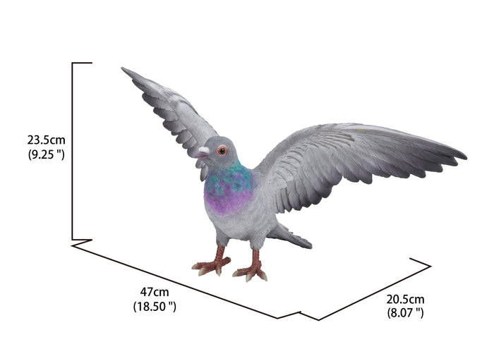 Pigeon With Spread Wings Statue HI-LINE GIFT LTD.