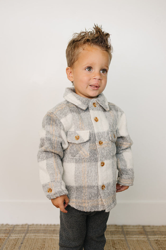Grey Plaid Shacket
