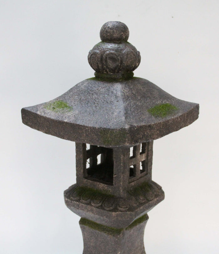 Grey Stone Pagoda Lantern - 27 Inch HI-LINE GIFT LTD.