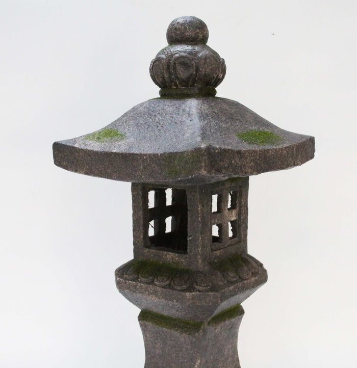 Grey Stone Pagoda Lantern - 27 Inch HI-LINE GIFT LTD.