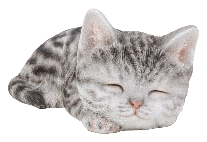 Grey Tabby Kitten Sleeping HI-LINE GIFT LTD.
