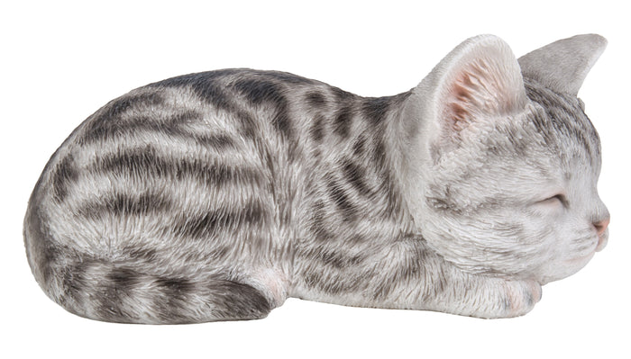 Grey Tabby Kitten Sleeping HI-LINE GIFT LTD.