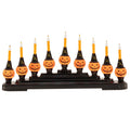 Table Top & Lights - Description: Halloween 9 Count Pumpkin Bubble Light Candolier