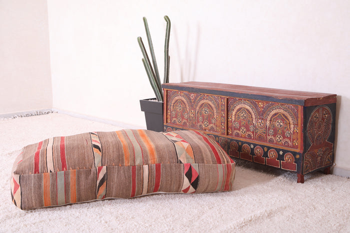 Handmade Ottoman berber Kilim moroccan rug Pouf - kilim pouf